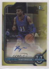 2021-22 Bowman U Chrome Prospect Yellow Refractor 40/75 Remy Martin Auto he4