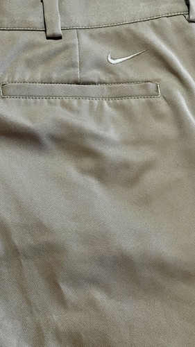 Nike FITDRY Golf Shorts Mens 35 Khaki Dri Fit Flat Front Performance Casual - Photo 6/6
