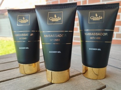 Gisada Ambassador Intense 3 x 100 ml Duschgel NEU (Tubenköpfe versiegelt)