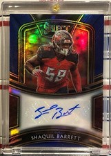 2020 PANINI SELECT SHAQUIL BARRETT, #SI-SBA, AUTO, BLUE PARALLEL, SERIAL #65/75