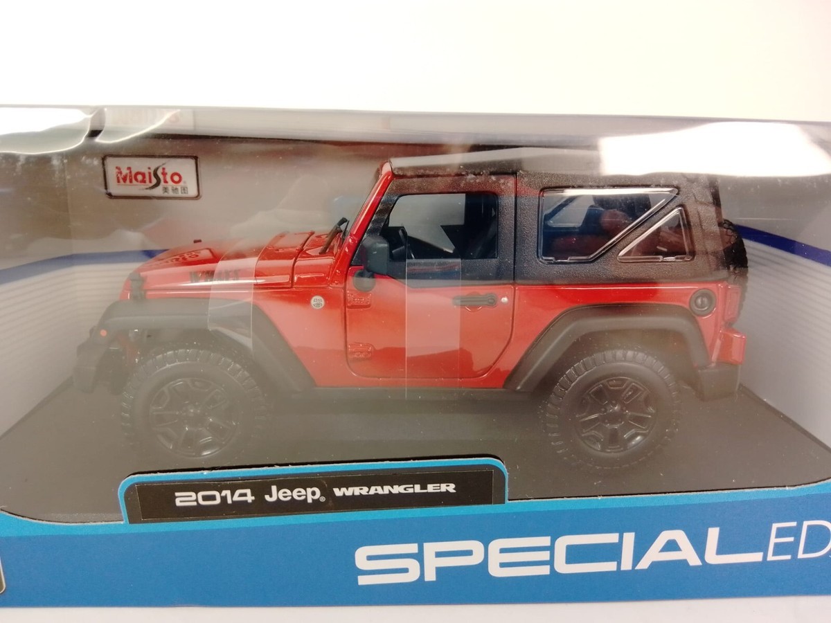 Maisto Jeep Wrangler Red 2014 1/18 31676 | eBay