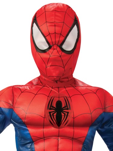 Deluxe Kids Spiderman Costume Marvel Boys Child Book Week Superhero Jumpsuit - Picture 4 of 5