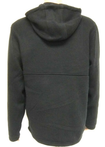 Mens HOODED JACKET Zip Fastening BLACK Mid Weight HAWKE Pro Series Knit Hoodie L - Picture 4 of 12