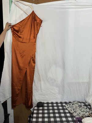 burnt orange off the shoulder dress Burnt Orange Off-the-Shoulder Mermaid Prom Dress Long With Split