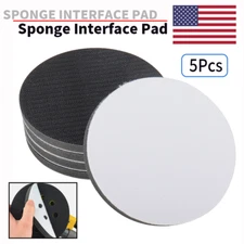 5Pcs 5 Inch Soft Foam Interface Pad Hook & Loop For Orbital Sander Sanding Disc