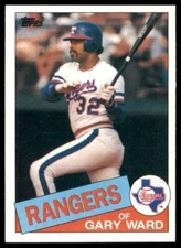 1985 Topps  Gary Ward  #414  Outfield   Texas Rangers  FREE shipping