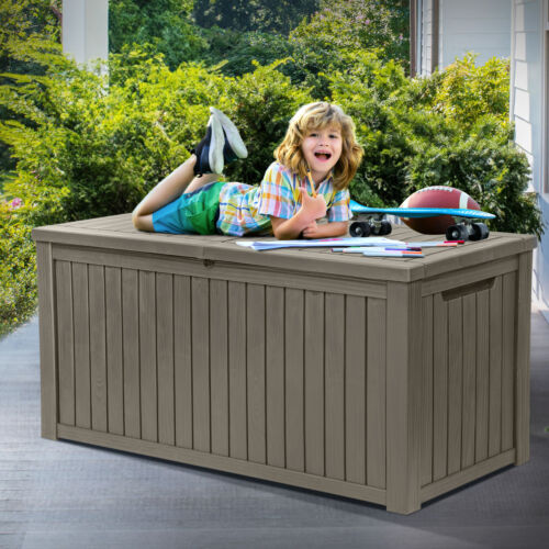 180 Gallon Large Outdoor Storage XL Deck Box w/Divider Patio Furniture cushion