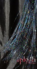 NEW 40" Hair Tinsel 100 Strands   Sparkling Stellar Midnight Black
