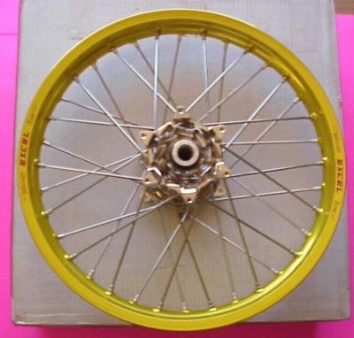 2000 thru 2008 Suzuki RM125 RM250 Talon Yellow Nickle Rear Wheel 19 X 1.85