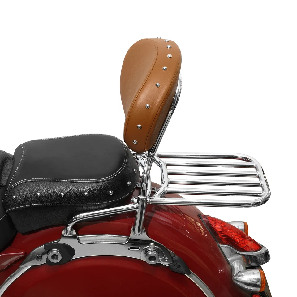 Sissy Bar Passenger Backrest Luggage Rack Fit For Indian Chief Vintage 2014-2018 - Image 4 of 4