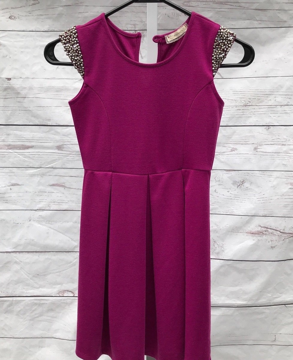soprano purple dress Soprano Purple Dress Sleeveless Knit Tank Short Dress Stretch Womens Size S