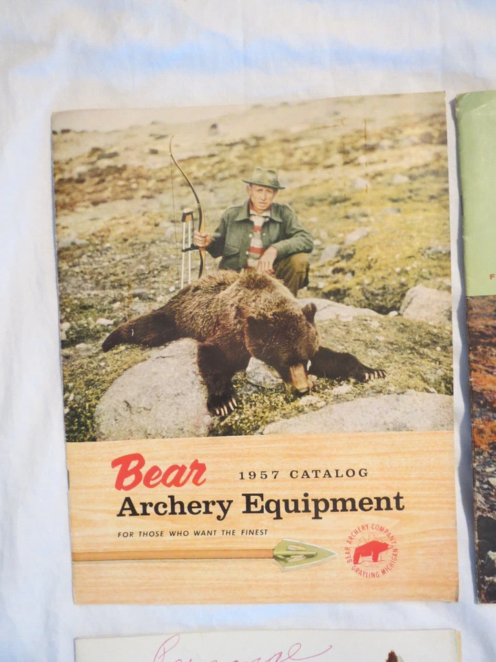 Vintage Lot of 13 Bear Archery Equipment Catalog Magazine Bow Original 1957-67 - Image 2 of 4
