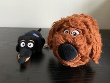 3 Stackable Plush - Duke Buddy Teeny Ty Secret Life Of Pets BONUS PIGLET TSUM
