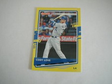 2020 DONRUSS CODY LOVE BELLINGER VARIATION YELLOW PARALLEL CARD #84 DODGERS