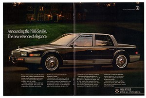 1986 Cadillac Seville Vintage Original Print Ad Centerfold Sedan Black Car Photo Ebay