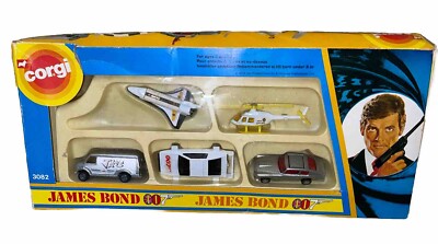 Vintage Corgi Juniors 3082 James Bond 007 Five Car Set 1979