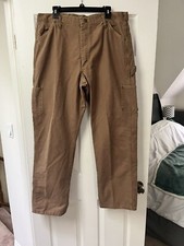 BULWARK Mens FR Work Pants 38 x 31.2 Flame Resistant Khaki Cargo