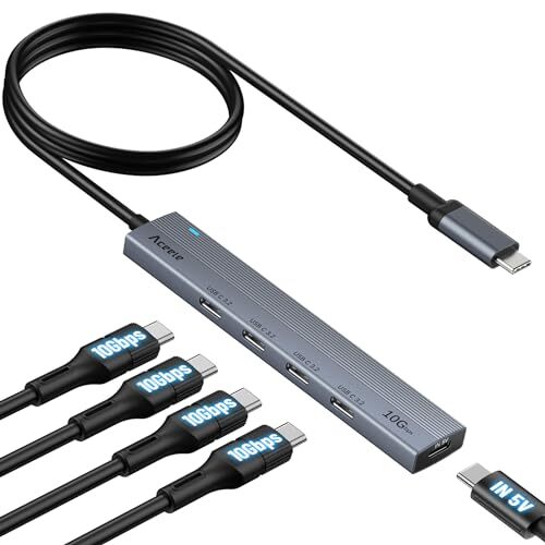 USB C Hub 10Gbps  4-Port USB C to USB-C 3.2 Gen 2 4-Port USB C Hub 10Gbps 