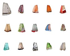 Wholesale Lot Of 5 Pcs Vintage Silk Sari Long Women Wrap Skirt Cocktail Party