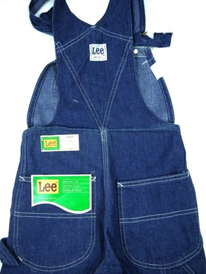 Vintage 70s NOS Lee Denim Bib Overalls Blue Youth Mens/Womens 26x34 USA NWT  | eBay