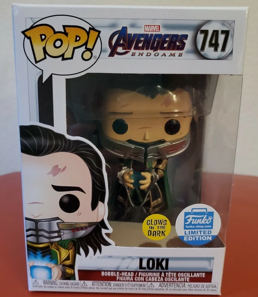 Loki GITD Avengers End Game Limited-Edition Funko Exclusive Bobble-Head  - Image 2 of 4