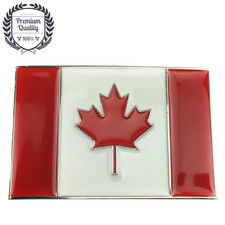 CANADA FLAG Belt Buckle Metal Zinc Alloy Vintage Retro Fashion Western Premium