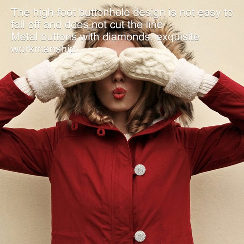 3 Pcs Metal Buttons Diamonds Coat Sewing Crystal Embellishments - Picture 6 of 12