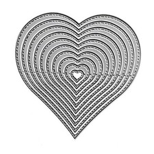 Cutting Dies, Valentine's Day Love Hearts Die Cuts Metal 10pcs Love Heart