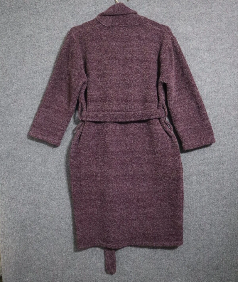 Barefoot Dreams Robe Women 1 Purple Cozy Chic Heathered Microfiber Lounge Travel - Image 4 of 4