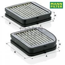 Filter, cabin air MANN-FILTER CUK22000-2 for Maybach 57