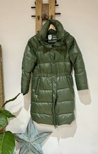 Gap Women's Green Feather Down Filled Mid Length Puffer Zip Coat Jacket M Petite