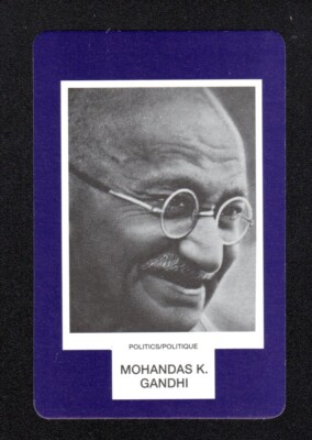 Mahatma Mohandas K. Gandhi India 1993 Face To Face Game Card Canadian Issue