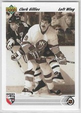 1991-92 Upper Deck #640 Clark Gillies New York Islanders HOF