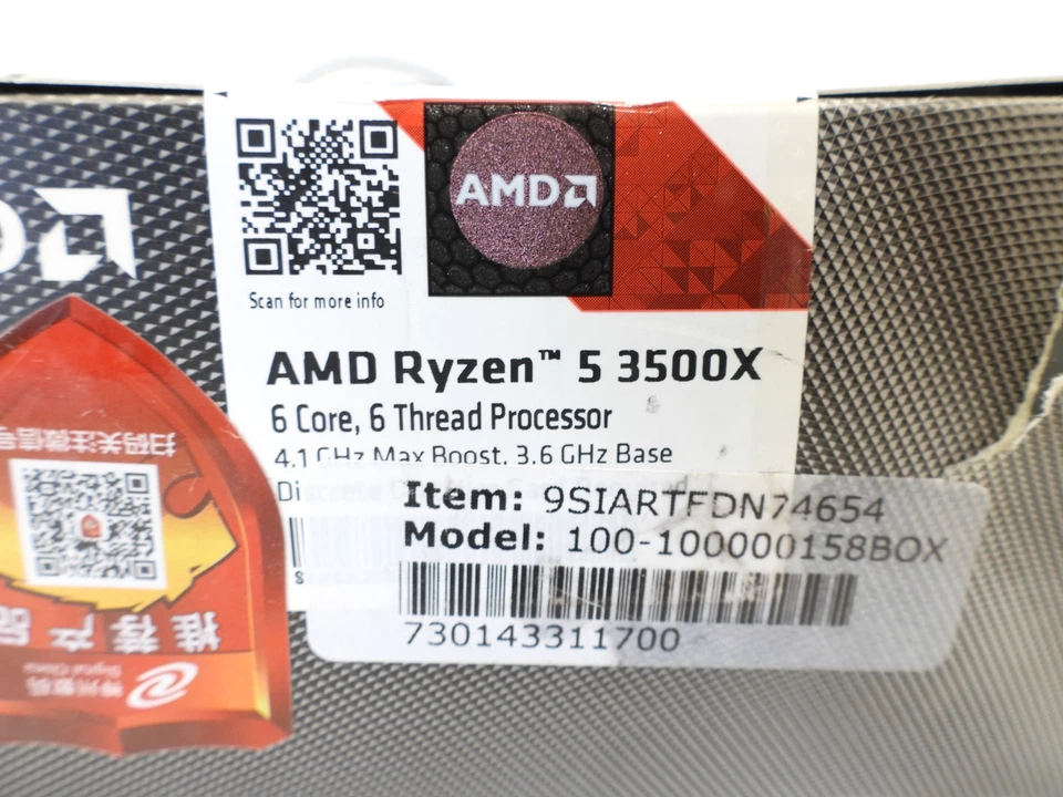 AMD RYZEN 5 3500X 6-Core Processor 4.1GHz Max Boost Socket AM4 65W CPU - Image 4 of 4