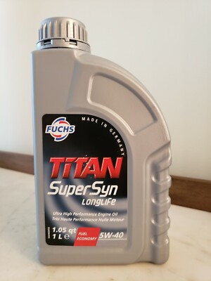 ENG-FUCHS TITAN SAE 5W-40 SUPERSYN LONGLIFE IMPORT 6L/6.3 QT. MB