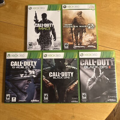 Call of Duty MW3 MW2 Ghosts Black Ops Black Ops 2  Xbox 360 Tested Bundle