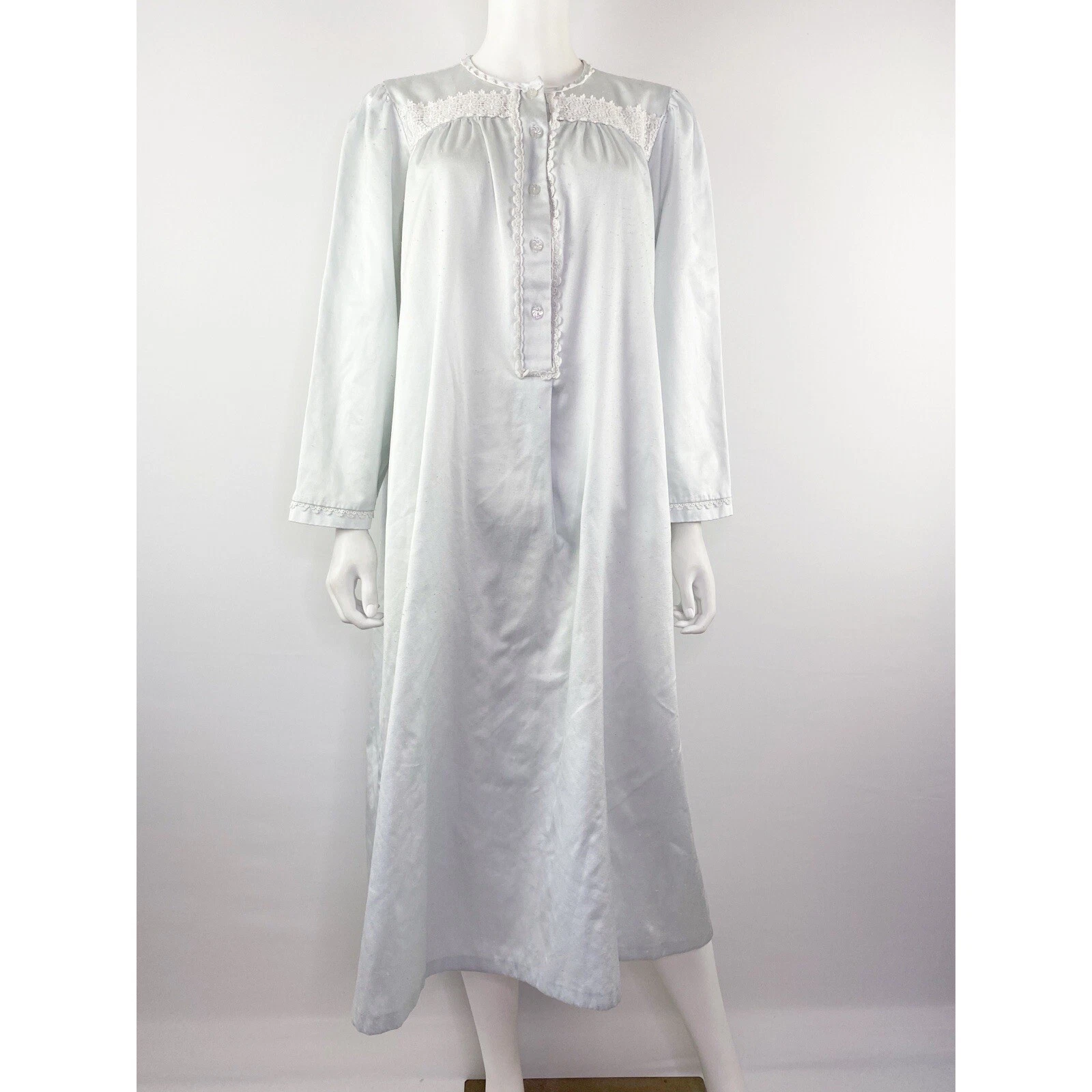 Abito da notte Christian Dior vintage anni 60 blu chiaro manica lunga pigiama