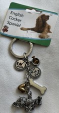 Little Gifts English Cocker Spaniel Charms Dangle Keychain Dog Lovers Brand New