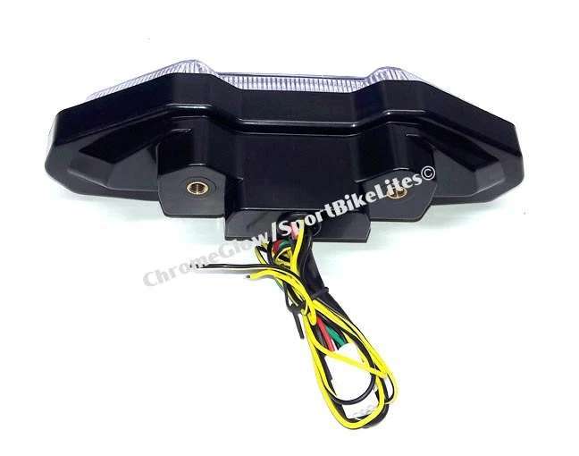 Luz trasera LED integrada Yamaha FZ09 FZ10; freno y gira con lente ahumada Foto 4 de 4