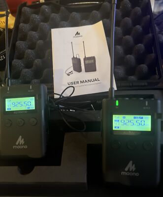 MAONO LAVALIER WIRELESS MICROPHONE SYSTEM AU-WM730 Open Box