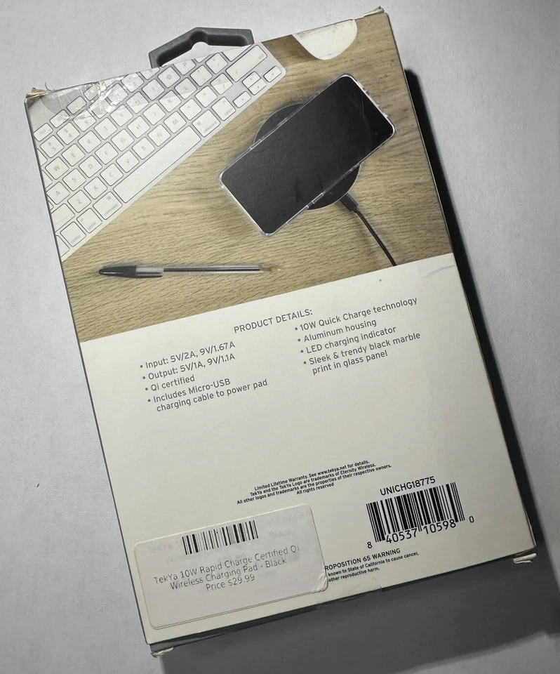 Almohadilla de carga inalámbrica TekYa QiTek Foto 2 de 4