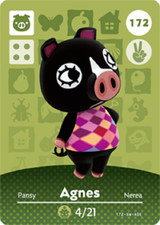 172 Agnes Animal Crossing Amiibo Card Sing...
