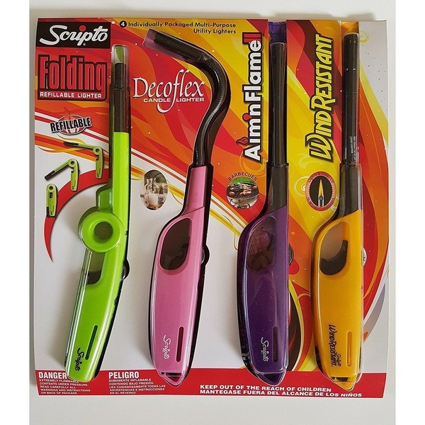 Scripto 4 Individually Packaged Multipurpose Utility Lighters for sale online eBay