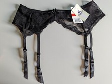 NWT Y2K B.Tempt'D Womens P/S Flower Lace Garter Belt Black by Wacoal SUPER HOT  