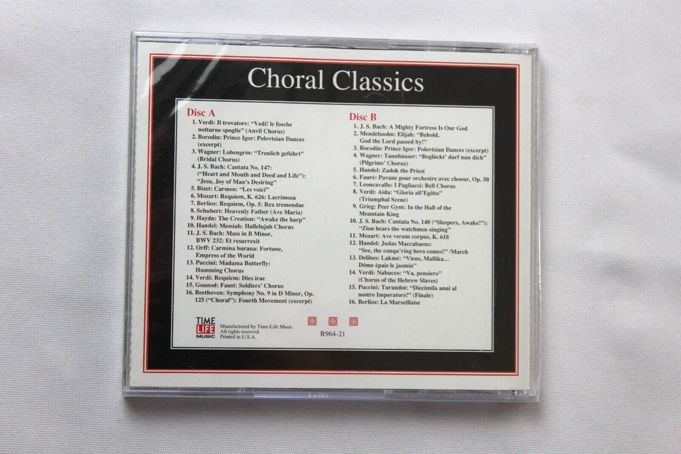 CHORAL CLASSICS TIME LIFE LIBRARY OF CLASSICAL FAVORITES [NEW CD] 2 DISC Foto 2 de 4