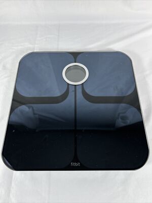 Fitbit Aria Wi-Fi Smart Scale Black Weight Body Fat Digital Scale FB201B No  Box
