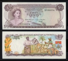 BAHAMAS 50 Cents 1968 Pick.26 SC / UNC