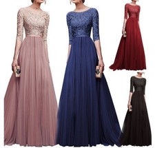 Women Long Dress Formal Prom Cocktail Party Ball Gown Evening Bridesmaid Dress