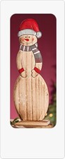 Weihnachtliche Holz Figur Schneemann Winni stehend 38,5cm