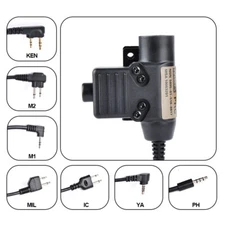 WADSN U94 PTT Push To Talk Military Headset Adapter Kenwood For Baofeng UV5R